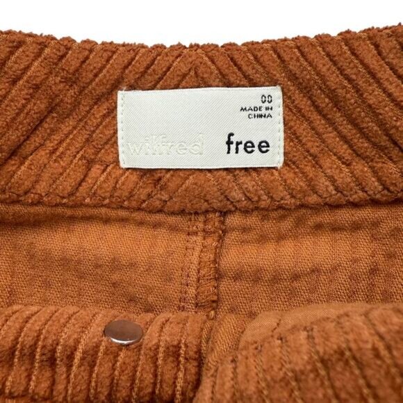 Aritzia Wilfred Free Karmen Corduroy Mini Skirt In GD Cider Gold 00 - Picture 4 of 6